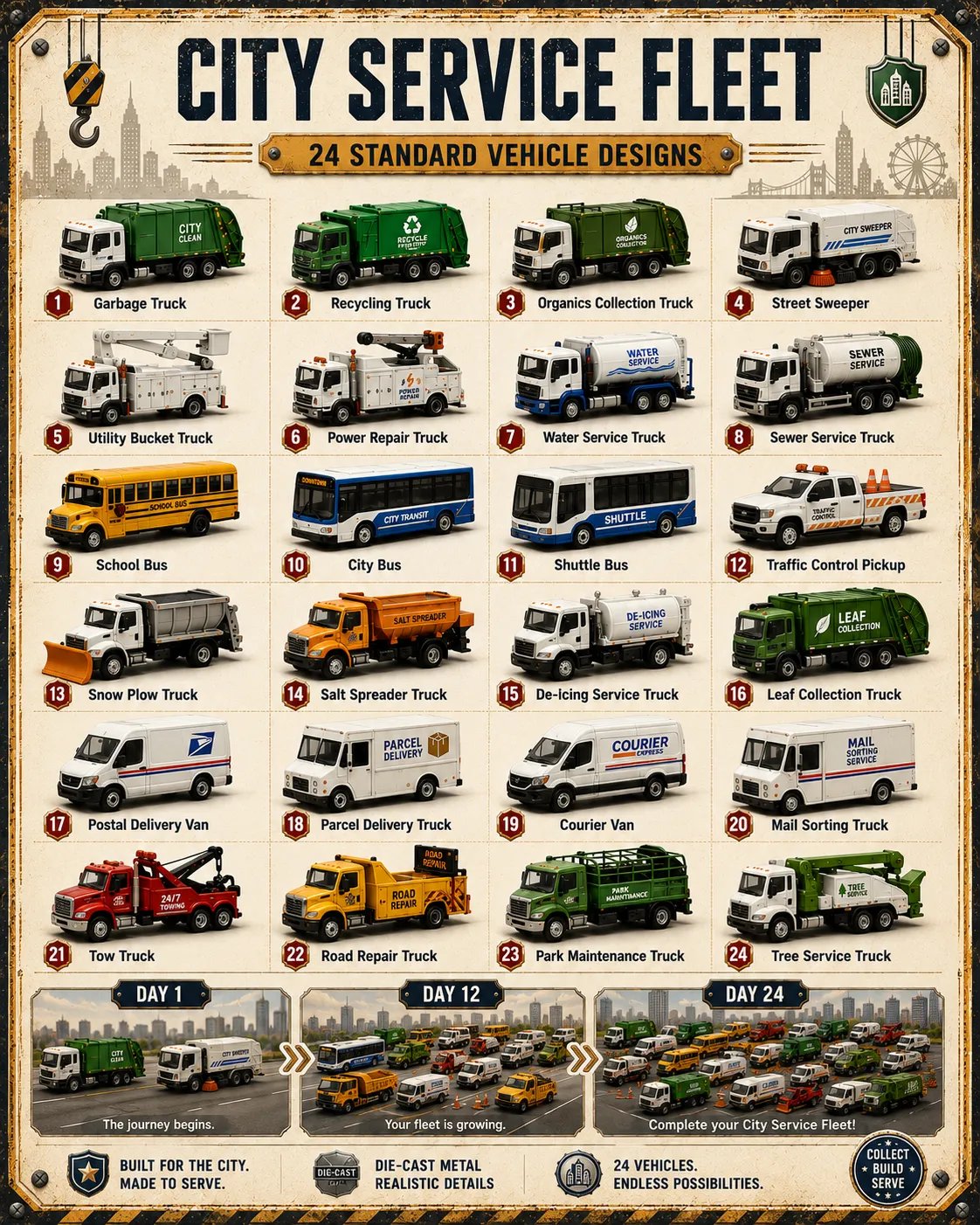 🚚 🎁Build the Fleet Collection 24-Day Vehicle Advent Calendar Series | ✨A New Adventure Every Morning