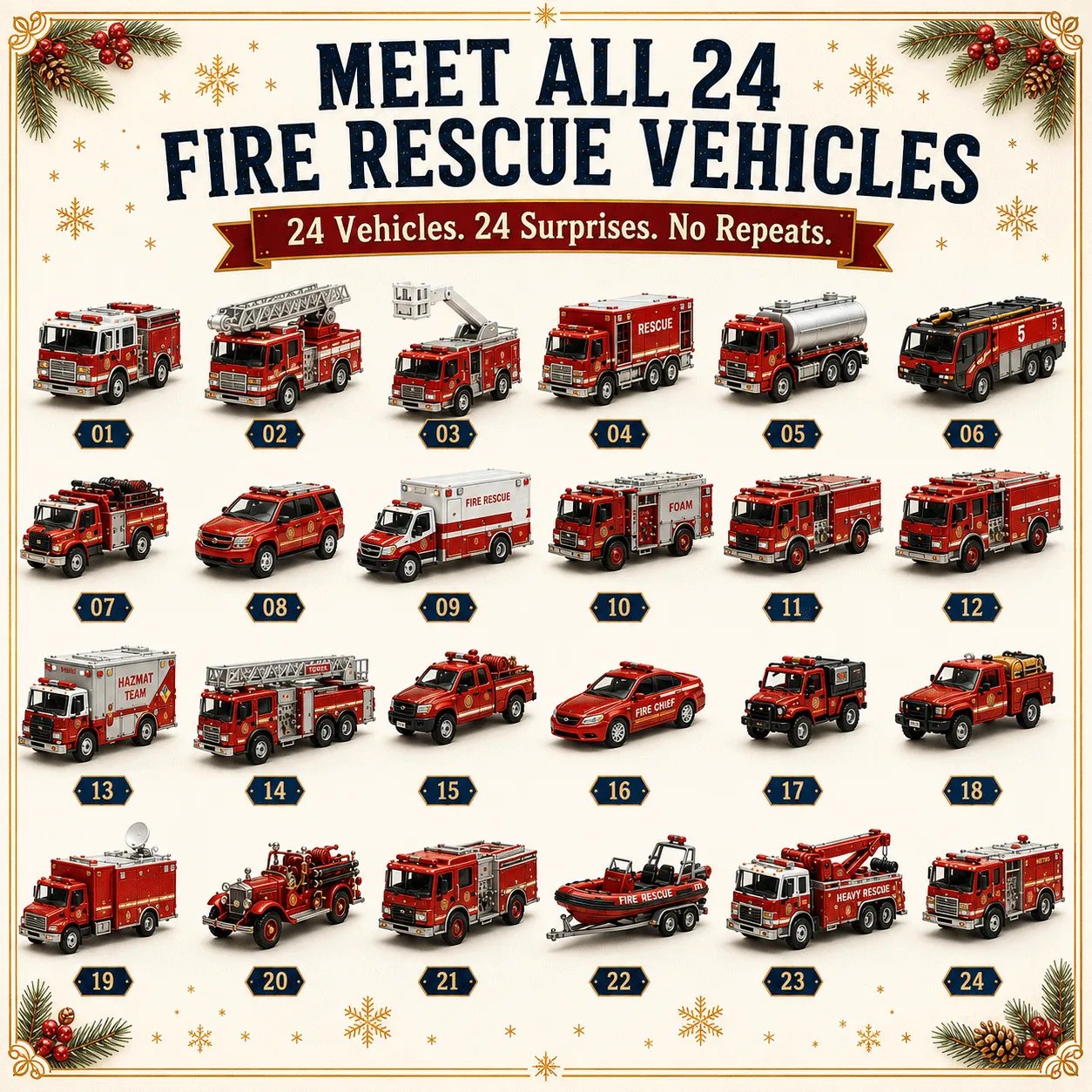 🚚 🎁Build the Fleet Collection 24-Day Vehicle Advent Calendar Series | ✨A New Adventure Every Morning