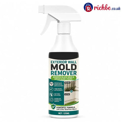 🧽50% OFF NOW! Fast‑Acting Wall Mold Remover Spray, Deep Penetrating Exterior Wall Cleaner, Efficient Black Mold & Green Algae Stain Remover for Outdoor Wall Surfaces