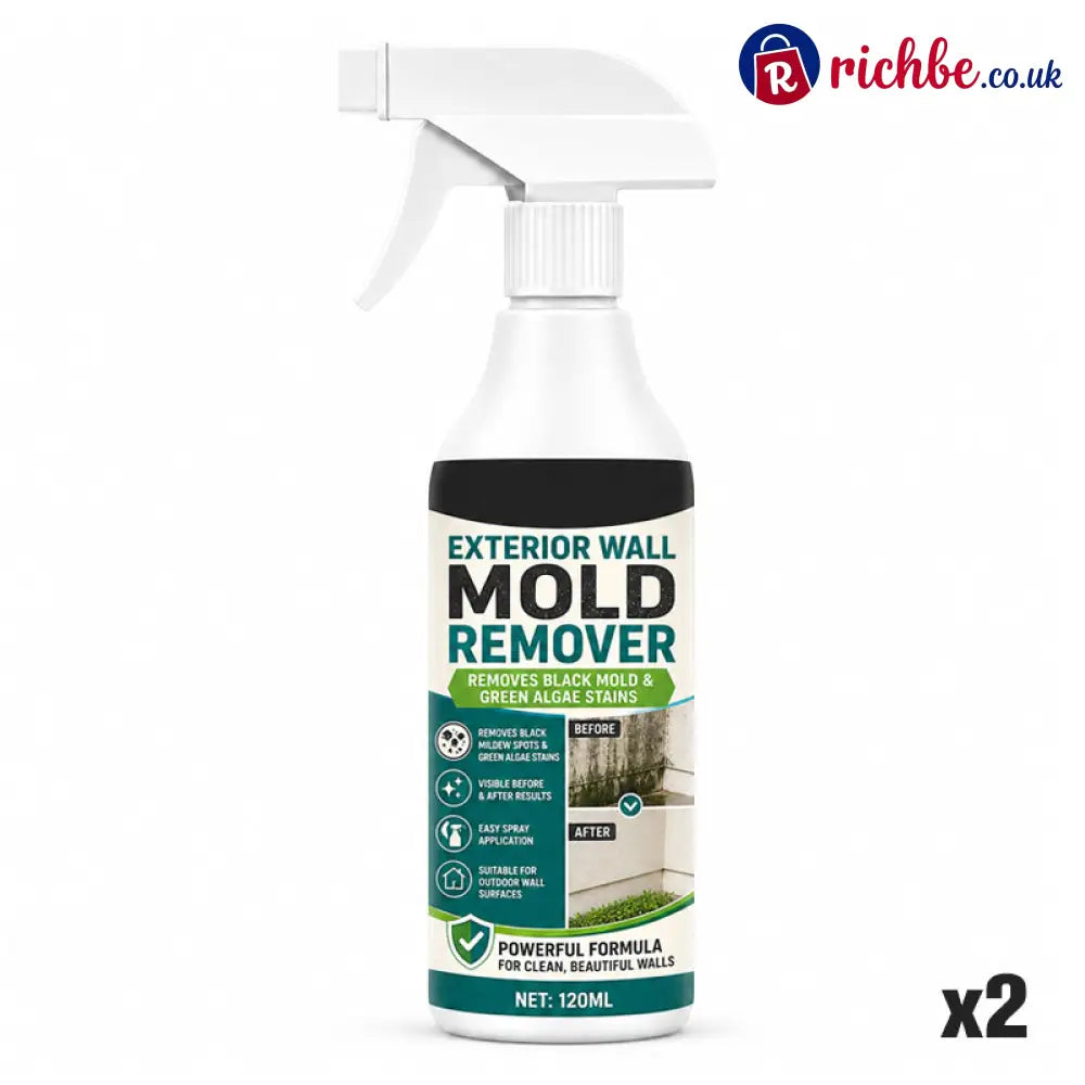 🧽50% OFF NOW! Fast‑Acting Wall Mold Remover Spray, Deep Penetrating Exterior Wall Cleaner, Efficient Black Mold & Green Algae Stain Remover for Outdoor Wall Surfaces