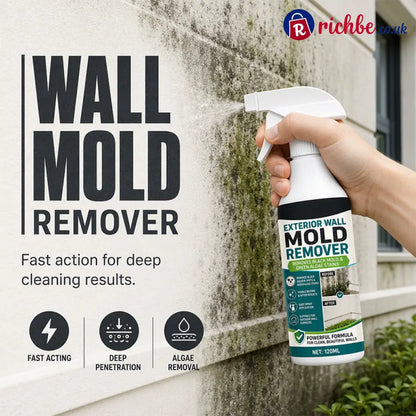 🧽50% OFF NOW! Fast‑Acting Wall Mold Remover Spray, Deep Penetrating Exterior Wall Cleaner, Efficient Black Mold & Green Algae Stain Remover for Outdoor Wall Surfaces