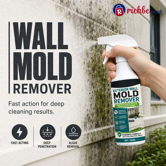 🧽50% OFF NOW! Fast‑Acting Wall Mold Remover Spray, Deep Penetrating Exterior Wall Cleaner, Efficient Black Mold & Green Algae Stain Remover for Outdoor Wall Surfaces