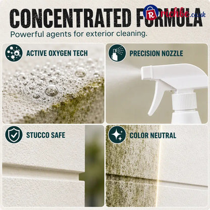 🧽50% OFF NOW! Fast‑Acting Wall Mold Remover Spray, Deep Penetrating Exterior Wall Cleaner, Efficient Black Mold & Green Algae Stain Remover for Outdoor Wall Surfaces