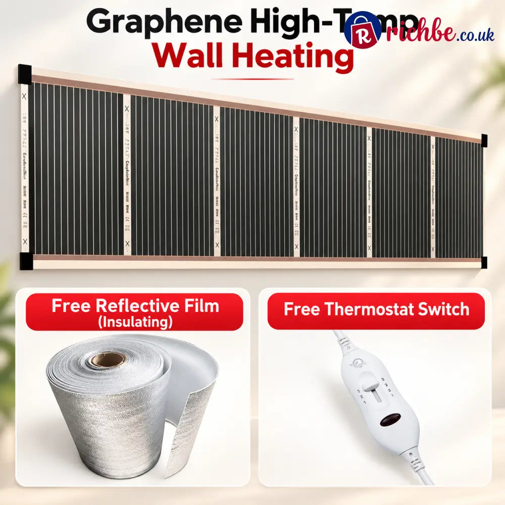 🔥Fast-heating 3-second wall heater with graphene honeycomb structure and infrared ceramic – quiet and energy-efficient