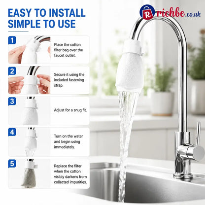Faucet Filter Cotton Bags - Universal 100 PCS Splash-Proof Faucet Filter 🌟Set