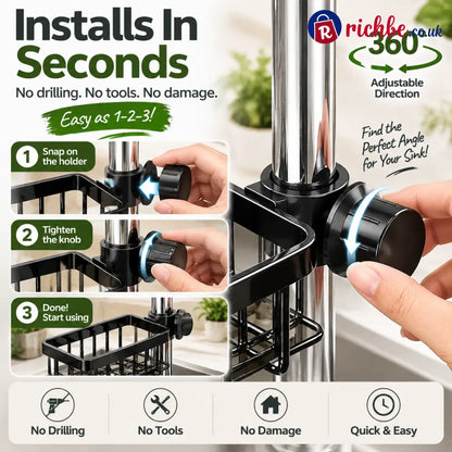 ✨ Faucet Sink Organizer Rack – Keep Your Kitchen Sink Clean & Clutter-Free
