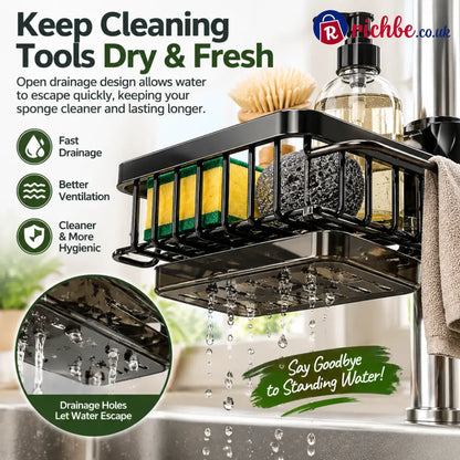 ✨ Faucet Sink Organizer Rack – Keep Your Kitchen Sink Clean & Clutter-Free