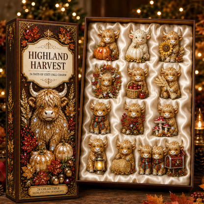 24-Day Highland Cattle Advent Calendar | Collectible Cow Christmas Countdown