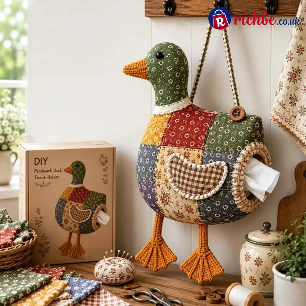 👪Feel the great sense of achievement from DIY- Animal Tissue Holder Sewing Kit🐂🐓🦆 - Duck Design - Gifts & Crafts