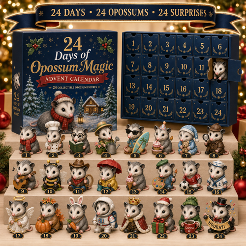 🐾 24 Days of Opossum Magic™ Advent Calendar – 24 Collectible Christmas Opossum Surprises