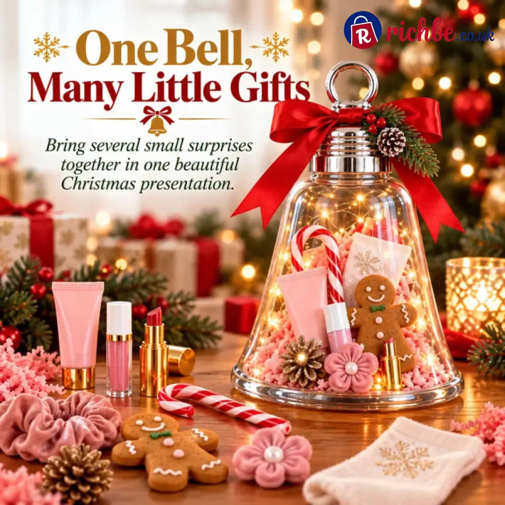 🔔Fill-Your-Own Christmas Bell Gift Box -- Clear DIY Surprise Container for Small Gifts & Stocking Stuffers