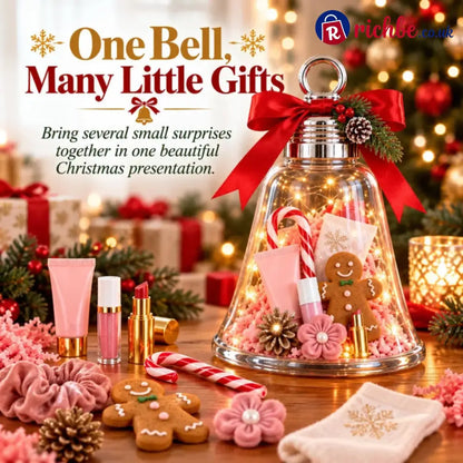 🔔Fill-Your-Own Christmas Bell Gift Box -- Clear DIY Surprise Container for Small Gifts & Stocking Stuffers