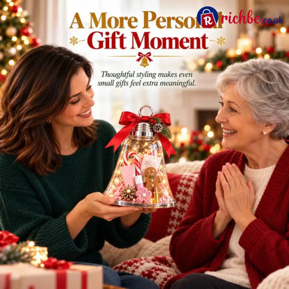 🔔Fill-Your-Own Christmas Bell Gift Box -- Clear DIY Surprise Container for Small Gifts & Stocking Stuffers