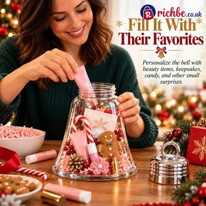 🔔Fill-Your-Own Christmas Bell Gift Box -- Clear DIY Surprise Container for Small Gifts & Stocking Stuffers