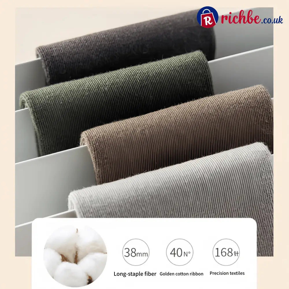 Five‐Toe Cotton Socks, Odor‐Control & Breathable