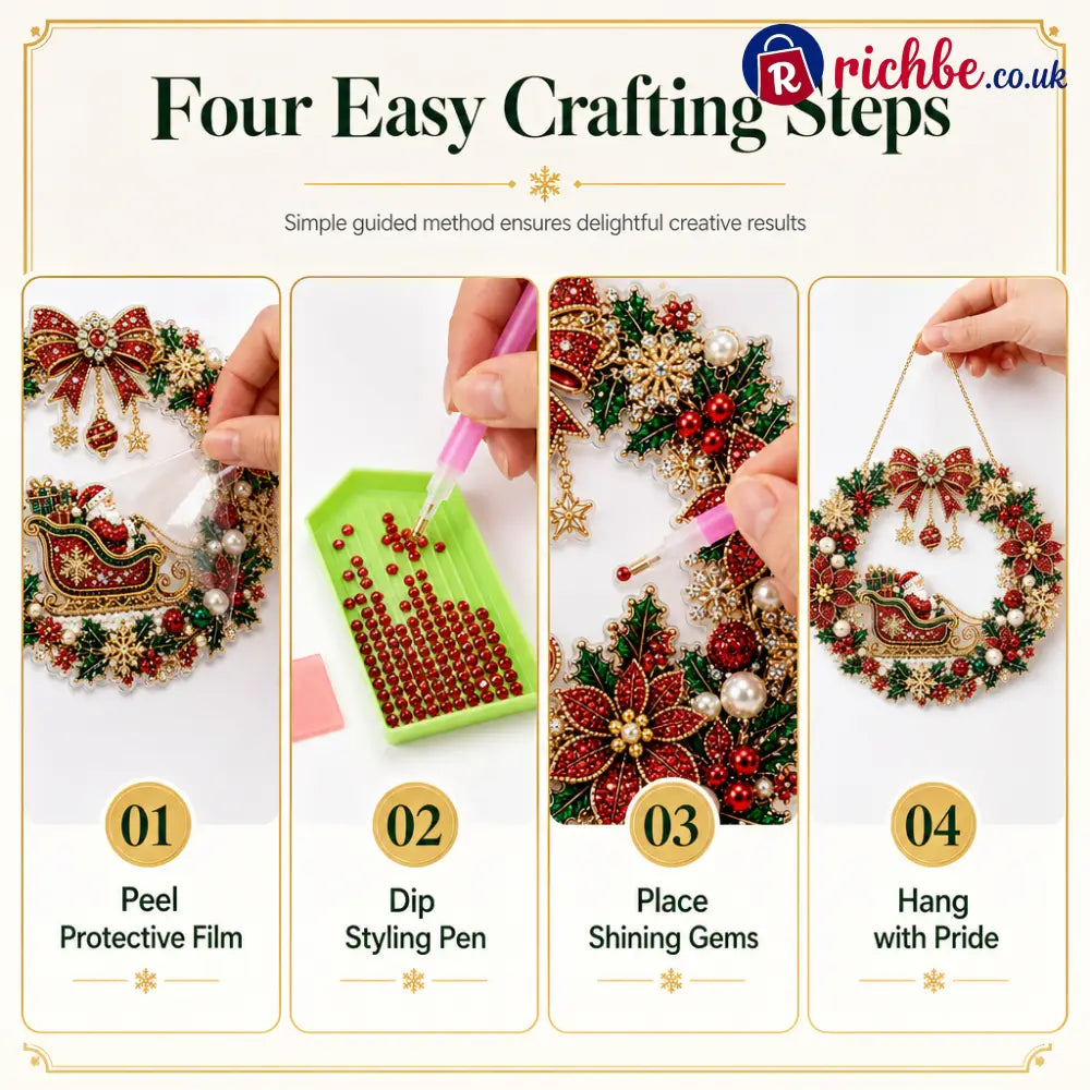 🎄 FLASH SALE – 49% OFF ✨ DIY Christmas Diamond Art Set – Creative Christmas Decoration for a Festive Home 🎁 - 家居用品
