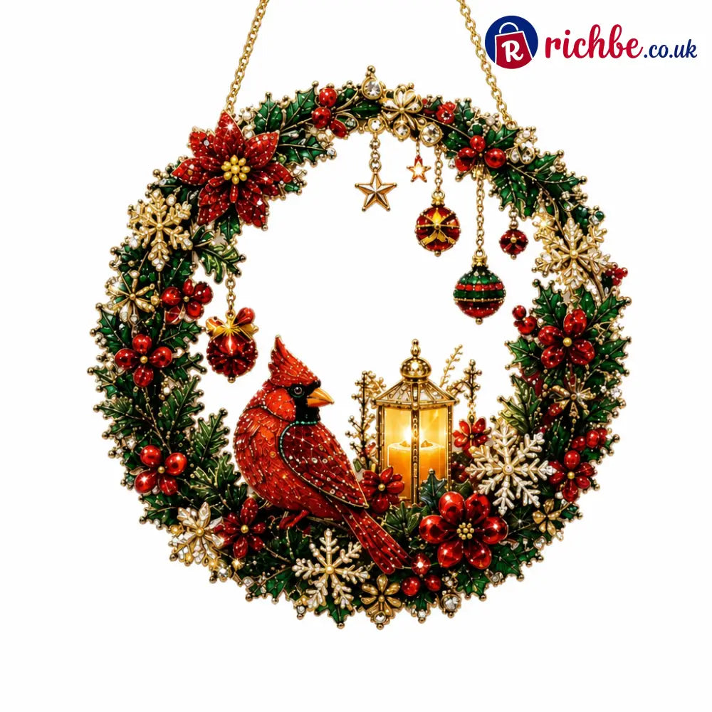 🎄 FLASH SALE – 49% OFF ✨ DIY Christmas Diamond Art Set – Creative Christmas Decoration for a Festive Home 🎁 - 🐦 Roter