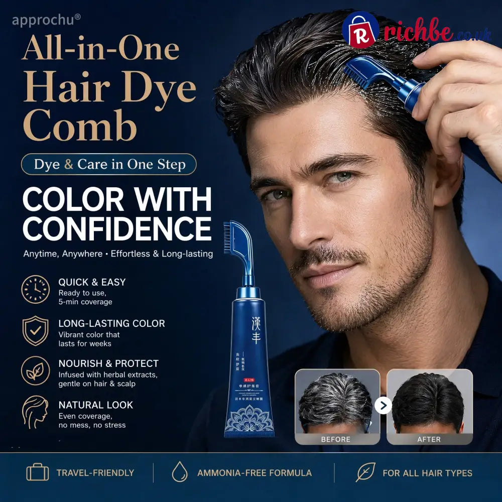 💥FLASH SALE: 49% OFF-Herbal Hair Dye Comb for Home Use - Hot Sale