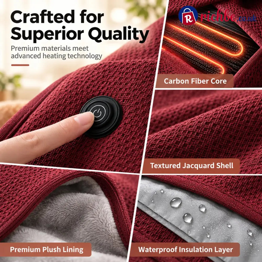 🔥💥FLASH SALE: 49% OFF!USB Rechargeable Heated Shawl Blanket with 3-Level Temperature Control - All New Arrivals