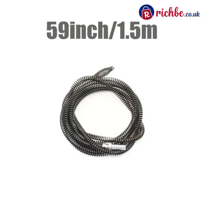 🔧 Flexible Drill-Powered Drain Cleaning Snake – Deep Pipe Clog Remover for Sinks Showers & Toilets - 59inch