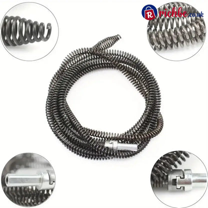 🔧 Flexible Drill-Powered Drain Cleaning Snake – Deep Pipe Clog Remover for Sinks Showers & Toilets