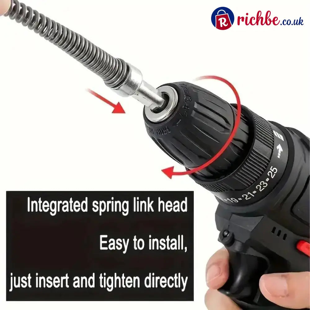 🔧 Flexible Drill-Powered Drain Cleaning Snake – Deep Pipe Clog Remover for Sinks Showers & Toilets