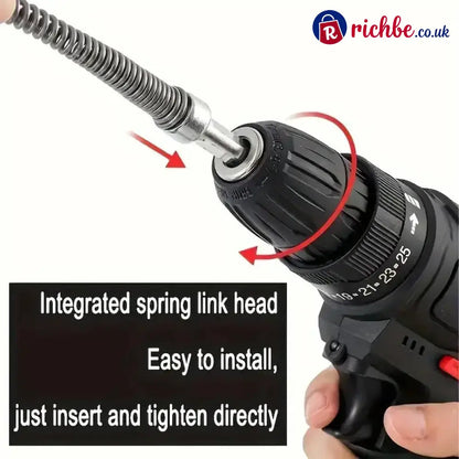 🔧 Flexible Drill-Powered Drain Cleaning Snake – Deep Pipe Clog Remover for Sinks Showers & Toilets