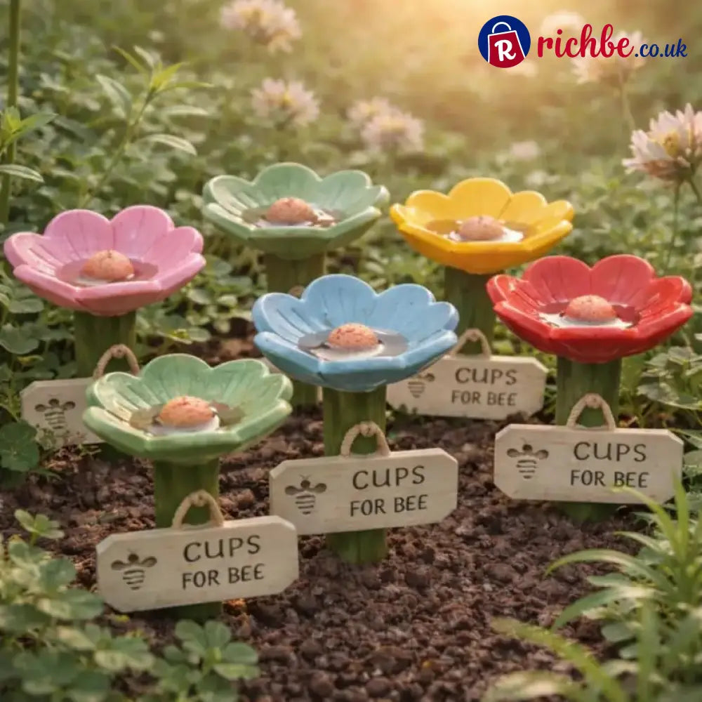 🌸Flower-Shaped Resin Bee Watering Station🐝 - 🔥5 Colors/Set (Save 30% & Free Shipping)