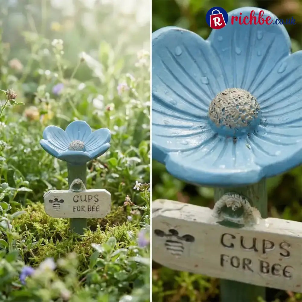 🌸Flower-Shaped Resin Bee Watering Station🐝