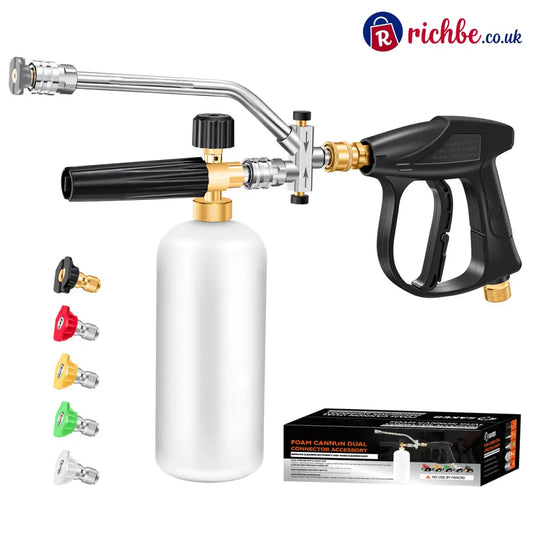 🔥 Foam Cannon Dual Connector Accessory - Dual-purpose switch spray gun + Foam Cannon + High pressure foam spray bottle