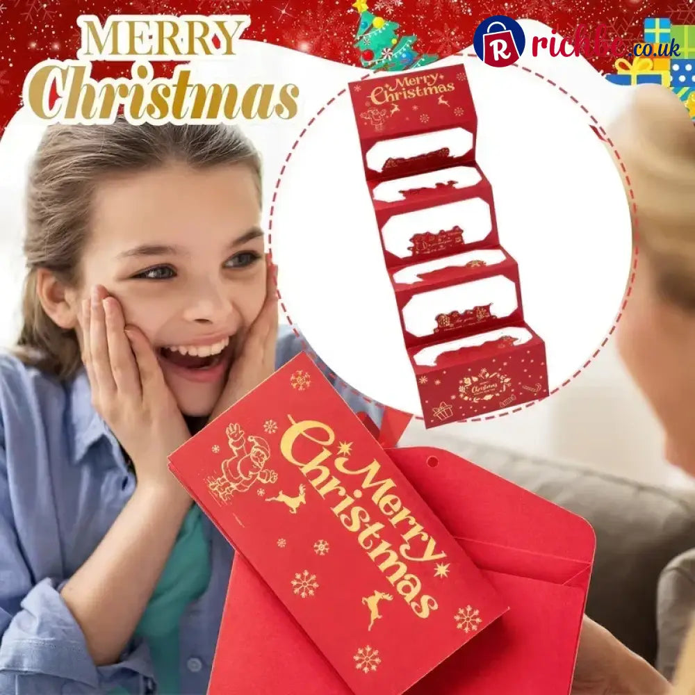 🎄Fold-Out Christmas Money Gift Card – Make Cash Feel Like a Real Present - Toys Kids & Gifts