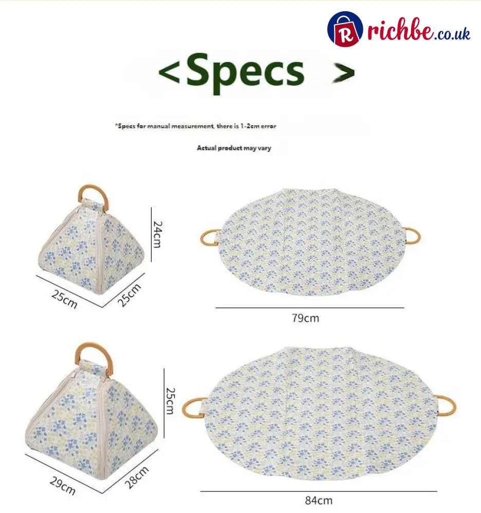 🌿 Foldable Waterproof Picnic Blanket with Carry Handle – Thick Padded Outdoor Mat for Beach Camping & Travel