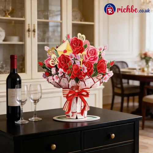 💌 Forever-Blooming 3D Flower Pop-Up Card– Personalized Love Message & Everlasting Bloom 🎁