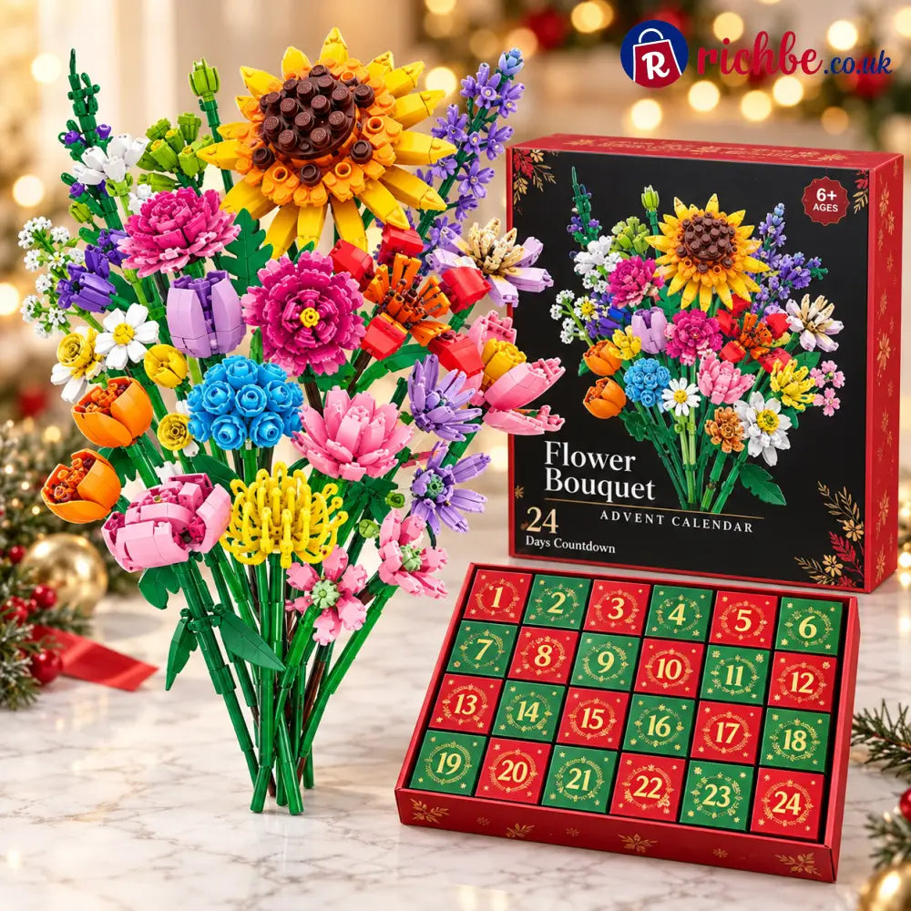Free Shipping✈️-Flower Bouquet Building Blocks Gift Christmas Countdown Blind Box - Variant 1