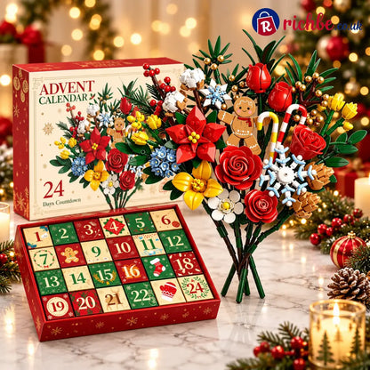 Free Shipping✈️-Flower Bouquet Building Blocks Gift Christmas Countdown Blind Box - Variant 3