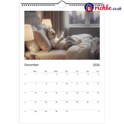 French bulldog Calendar 2026 - Daily Activities