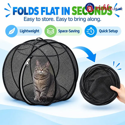 🐱🌿 Freshair Cat Haven™ – Pop-up Mesh Playpen