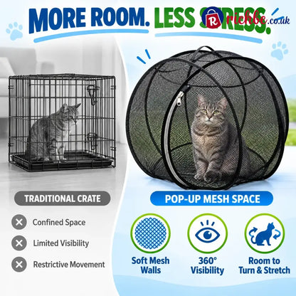 🐱🌿 Freshair Cat Haven™ – Pop-up Mesh Playpen