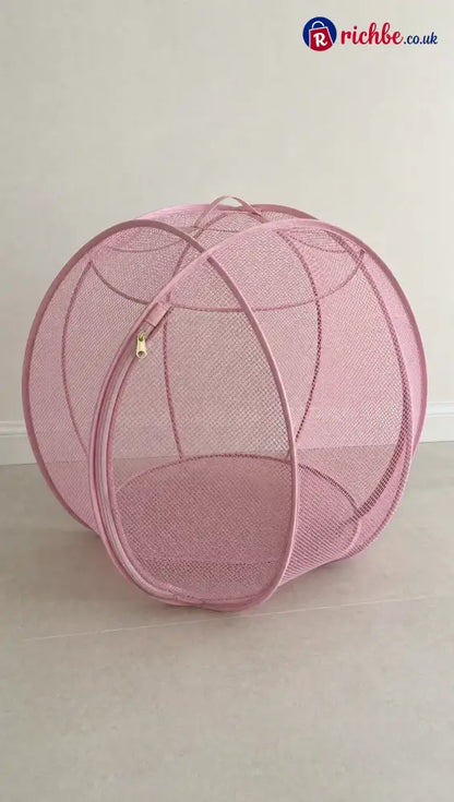 🐱🌿 Freshair Cat Haven™ – Pop-up Mesh Playpen - Pink
