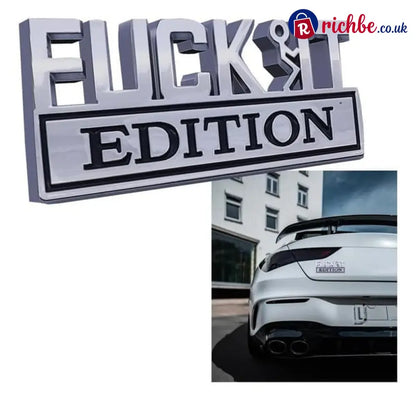 FUCK IT Edition Emblem/Old Man Edition Car Emblem
