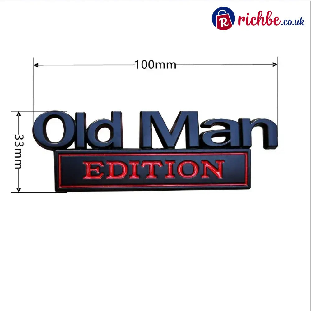 FUCK IT Edition Emblem/Old Man Edition Car Emblem