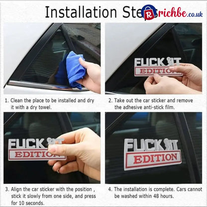 FUCK IT Edition Emblem/Old Man Edition Car Emblem
