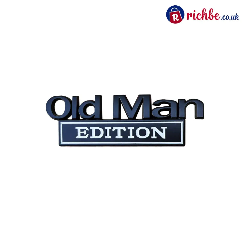 FUCK IT Edition Emblem/Old Man Edition Car Emblem - Old Man Edition Emblem / Black(2pcs)