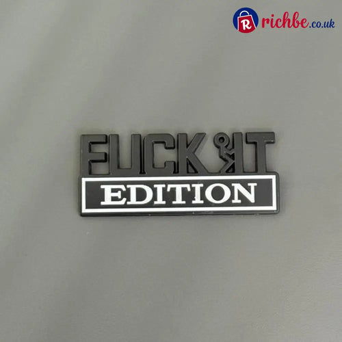 FUCK IT Edition Emblem/Old Man Edition Car Emblem - FUCK IT Edition Emblem / Black(2pcs)