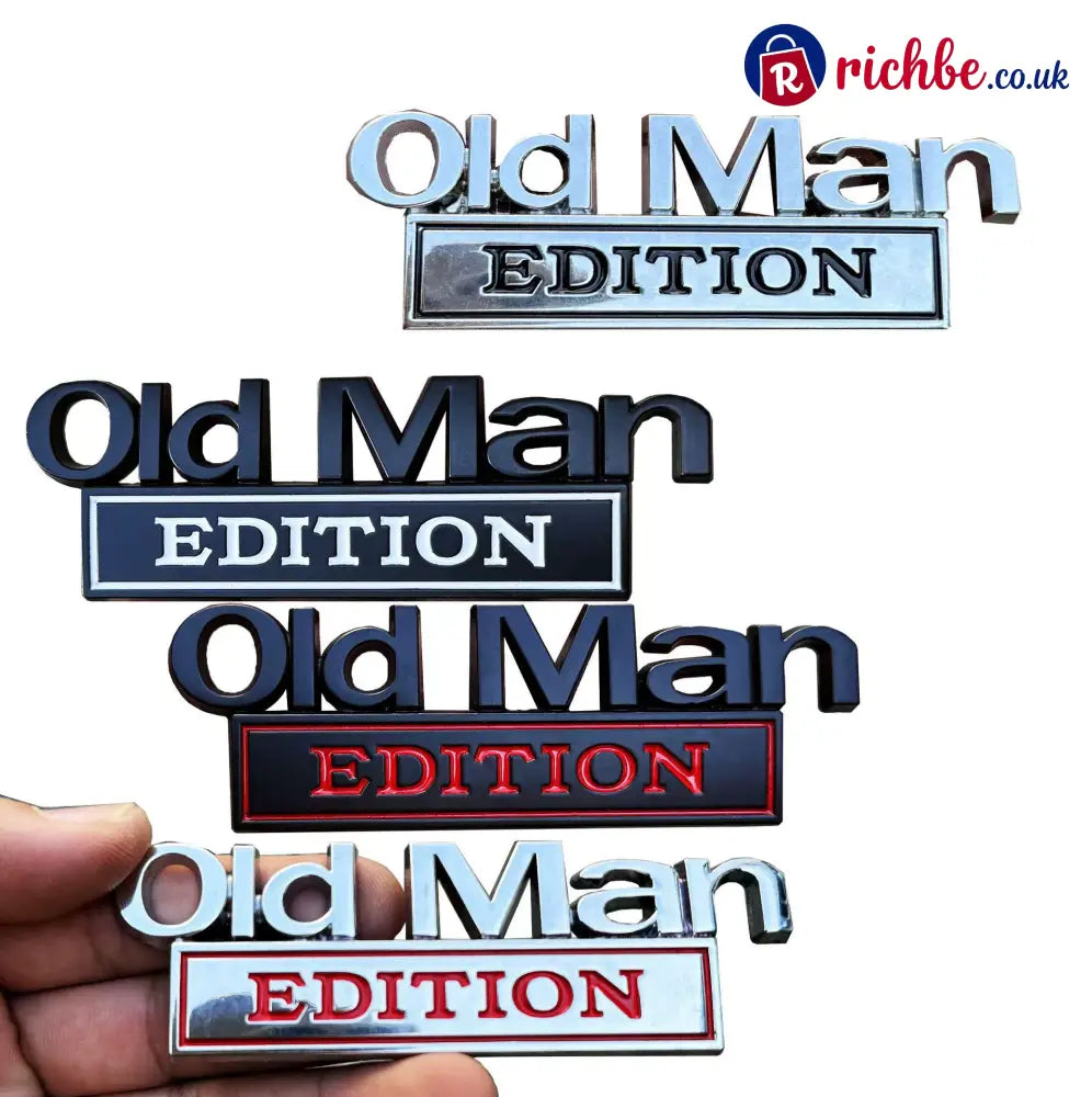 FUCK IT Edition Emblem/Old Man Edition Car Emblem - Old Man Edition Emblem / Buy 2 get 2 Free (4 Colors Set)