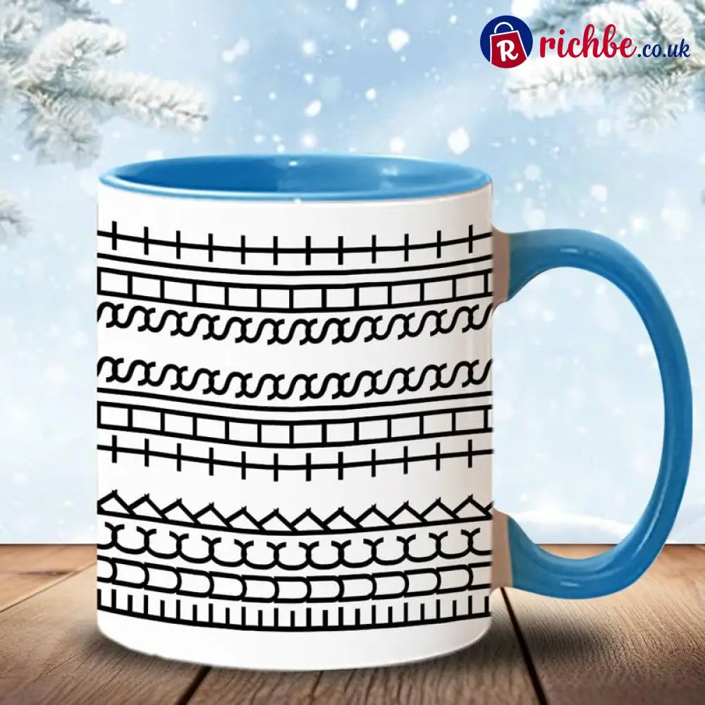 🔥Fuck This Shit Mug Hidden Message Funny Ceramic Coffee Mugs - Blue