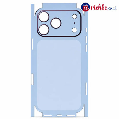 📢📢Full Wrap Scratch Resistant Protective Phone Back Skin Sticker - 18 Pro Max / Blue - Electronics & Accessories