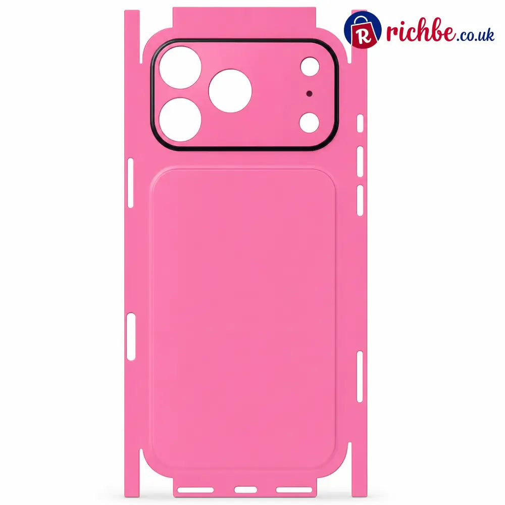 📢📢Full Wrap Scratch Resistant Protective Phone Back Skin Sticker - 18 Pro Max / Pink - Electronics & Accessories