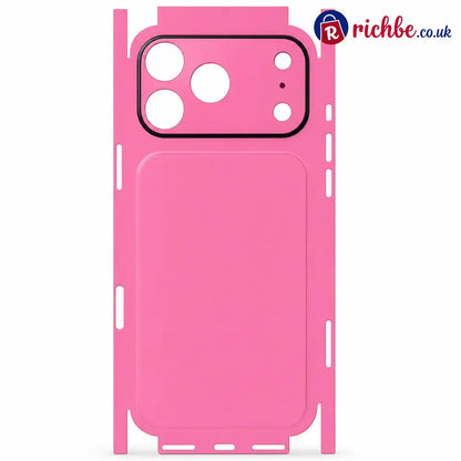 📢📢Full Wrap Scratch Resistant Protective Phone Back Skin Sticker - 18 Pro Max / Pink - Electronics & Accessories