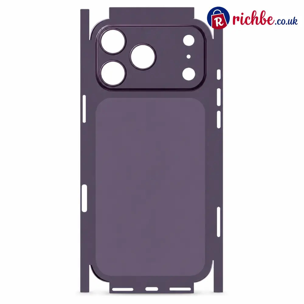 📢📢Full Wrap Scratch Resistant Protective Phone Back Skin Sticker - 18 Pro Max / Purple - Electronics & Accessories
